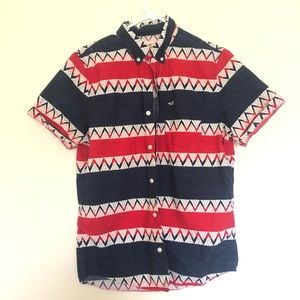 Med Short-sleeve Hollister Aztec-print button down